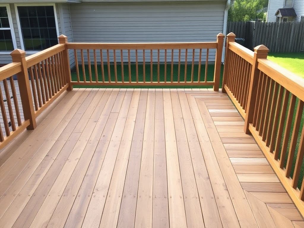 Rebuilt finished deck after replacement — Jarjus Lawn Care, Central Illinois